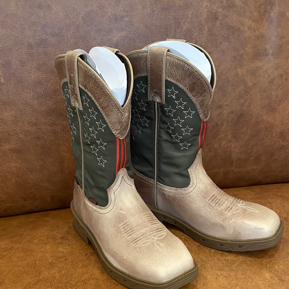 Justin, waterproof, steel toe work boots